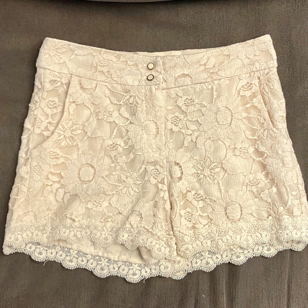 Max and Riley Lacy Shorts - White - M